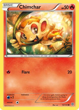 Chimchar (15/135) [Black & White: Plasma Storm] Reverse Holofoil