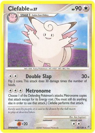Clefable (22/130) [Diamond & Pearl: Base Set] Reverse Holofoil