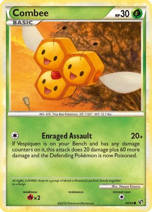 Combee (44/90) [HeartGold & SoulSilver: Undaunted] Reverse Holofoil