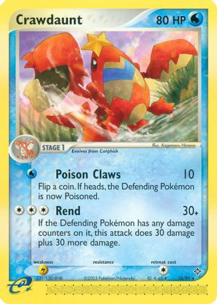 Crawdaunt (13/97) [EX: Dragon] Reverse Holofoil
