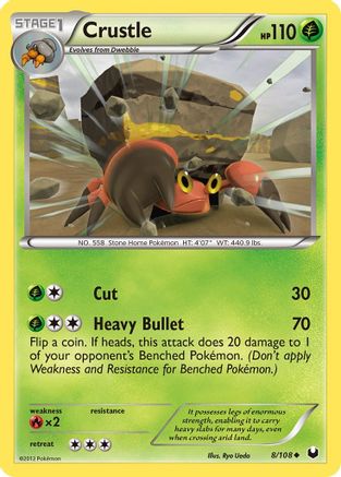 Crustle (8/108) [Black & White: Dark Explorers] Reverse Holofoil