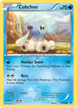 Cubchoo (28/98) [Black & White: Emerging Powers] Reverse Holofoil