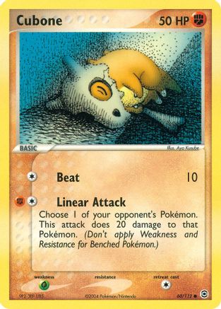 Cubone (60/112) [EX: FireRed & LeafGreen] Reverse Holofoil