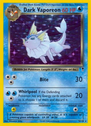 Dark Vaporeon (9/110) [Legendary Collection] Reverse Holofoil