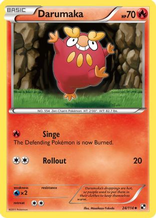 Darumaka (24/114) [Black & White: Base Set] Reverse Holofoil