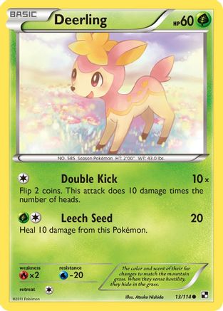 Deerling (13/114) [Black & White: Base Set] Reverse Holofoil