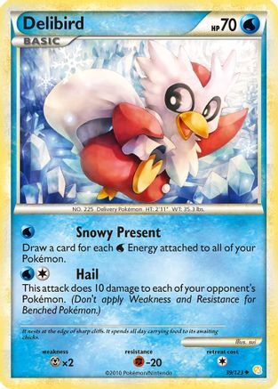 Delibird (39/123) [HeartGold & SoulSilver: Base Set] Reverse Holofoil