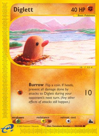 Diglett (50/144) [Skyridge] Reverse Holofoil