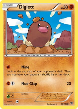 Diglett (58/146) [XY: Base Set] Reverse Holofoil