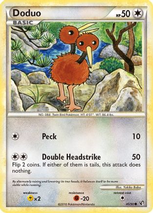 Doduo (45/90) [HeartGold & SoulSilver: Undaunted] Reverse Holofoil