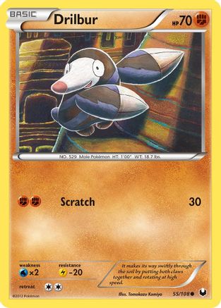 Drilbur (55/108) [Black & White: Dark Explorers] Reverse Holofoil