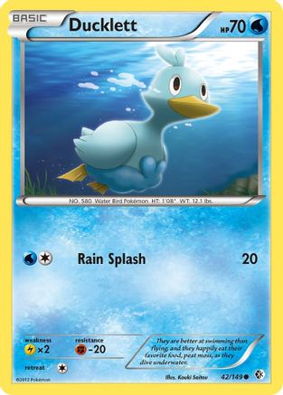 Ducklett (42/149) [Black & White: Boundaries Crossed] Reverse Holofoil