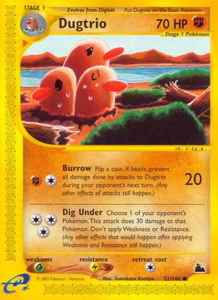 Dugtrio (52/144) [Skyridge] Reverse Holofoil