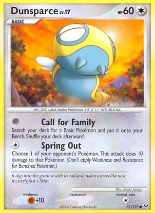 Dunsparce (73/127) [Platinum: Base Set] Reverse Holofoil