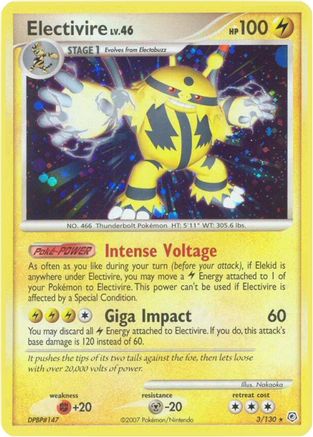 Electivire (3/130) [Diamond & Pearl: Base Set] Reverse Holofoil