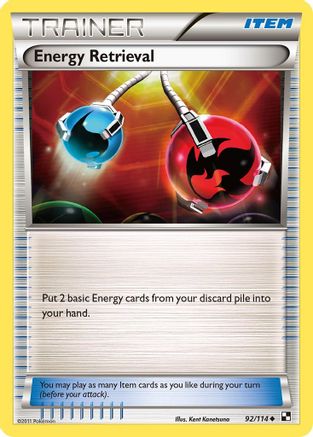 Energy Retrieval (92/114) [Black & White: Base Set] Reverse Holofoil
