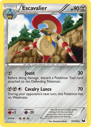 Escavalier (74/108) [Black & White: Dark Explorers] Reverse Holofoil