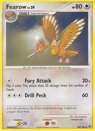 Fearow (36/100) [Diamond & Pearl: Majestic Dawn] Reverse Holofoil