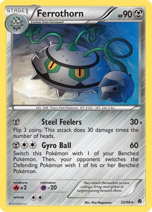 Ferrothorn (72/98) [Black & White: Emerging Powers] Reverse Holofoil