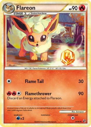 Flareon (26/90) [HeartGold & SoulSilver: Undaunted] Reverse Holofoil