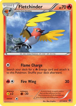 Fletchinder (27/146) [XY: Base Set] Reverse Holofoil