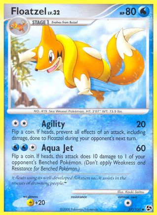 Floatzel (37/106) [Diamond & Pearl: Great Encounters] Reverse Holofoil
