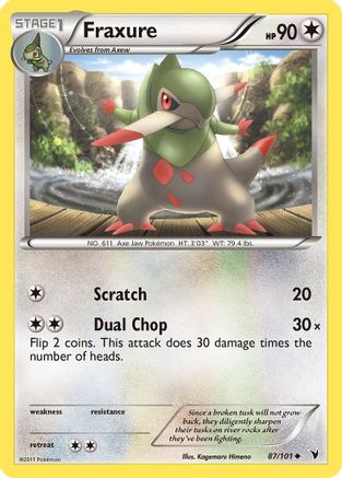 Fraxure (87/101) [Black & White: Noble Victories] Reverse Holofoil