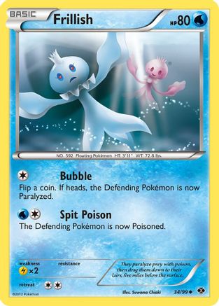 Frillish (34/99) [Black & White: Next Destinies] Reverse Holofoil