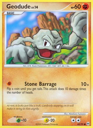 Geodude (65/99) [Platinum: Arceus] Reverse Holofoil
