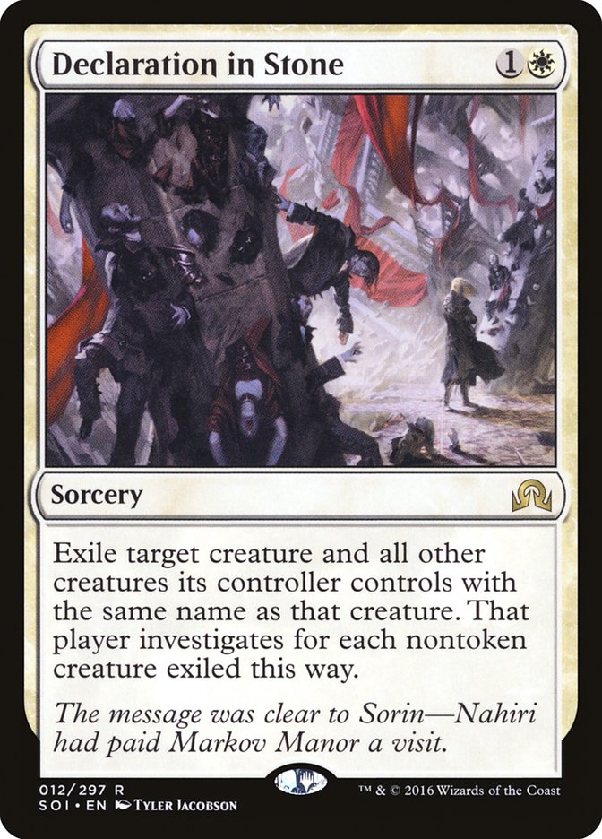 Declaration in Stone [Shadows over Innistrad] Foil