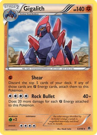 Gigalith (53/98) [Black & White: Emerging Powers] Reverse Holofoil