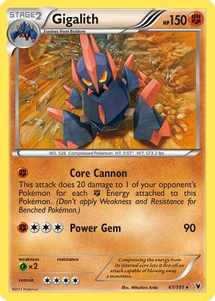 Gigalith (61/101) [Black & White: Noble Victories] Reverse Holofoil