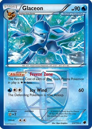 Glaceon (23/116) [Black & White: Plasma Freeze] Reverse Holofoil
