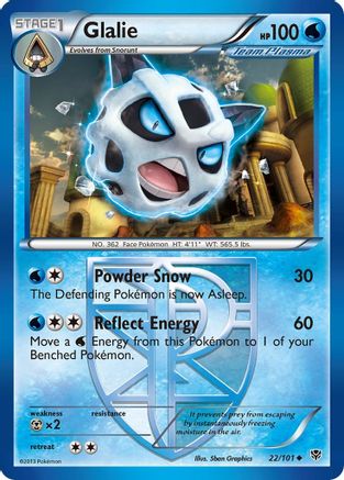 Glalie (22/101) [Black & White: Plasma Blast] Reverse Holofoil