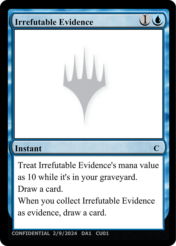 Irrefutable Evidence  [Unknown Event]