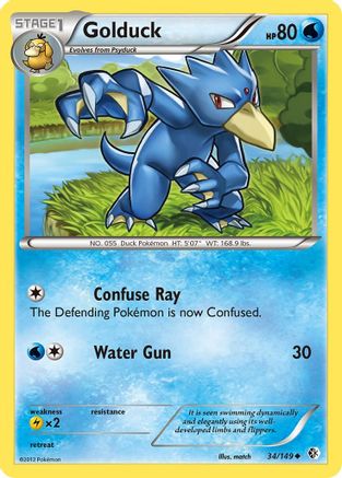 Golduck (34/149) [Black & White: Boundaries Crossed] Reverse Holofoil