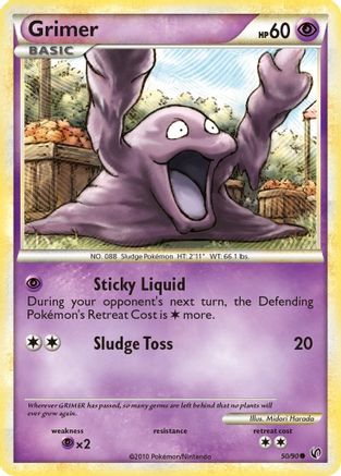 Grimer (50/90) [HeartGold & SoulSilver: Undaunted] Reverse Holofoil