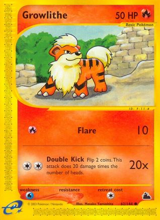 Growlithe (62/144) [Skyridge] Reverse Holofoil