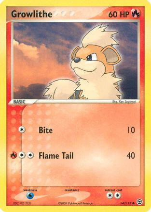 Growlithe (64/112) [EX: FireRed & LeafGreen] Reverse Holofoil