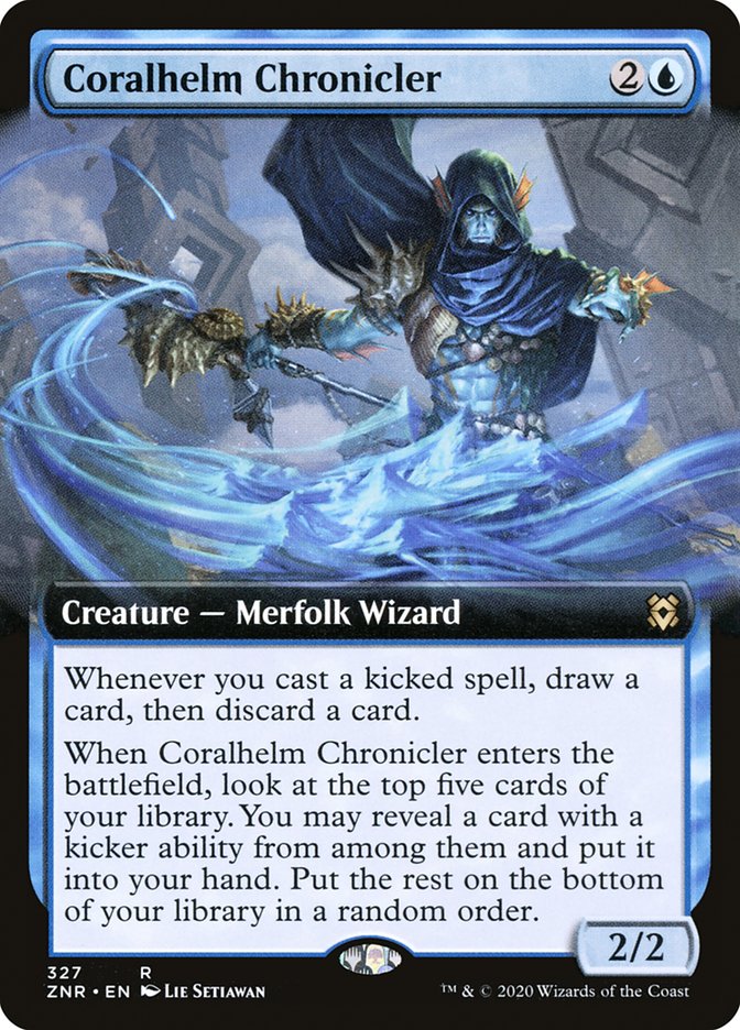Coralhelm Chronicler (Extended Art) [Zendikar Rising] Foil