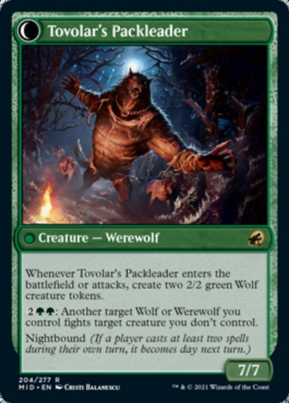 Tovolar's Huntmaster // Tovolar's Packleader [Innistrad: Midnight Hunt] Foil