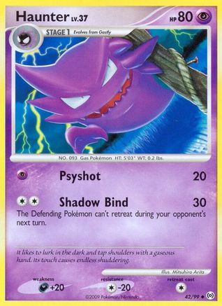 Haunter (42/99) [Platinum: Arceus] Reverse Holofoil