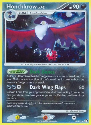 Honchkrow (10/123) [Diamond & Pearl: Mysterious Treasures] Reverse Holofoil