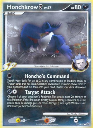 Honchkrow G (77/127) [Platinum: Base Set] Reverse Holofoil