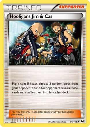 Hooligans Jim & Cas (95/108) [Black & White: Dark Explorers] Reverse Holofoil