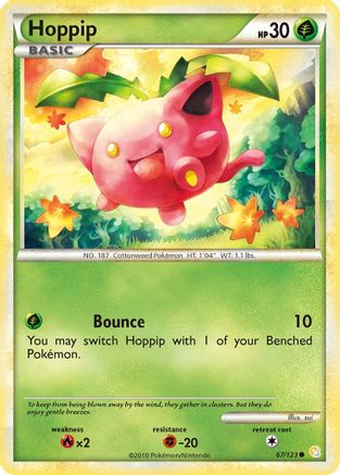 Hoppip (67/123) [HeartGold & SoulSilver: Base Set] Reverse Holofoil