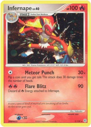 Infernape (5/130) [Diamond & Pearl: Base Set] Reverse Holofoil