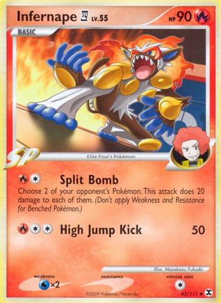 Infernape (43/111) [Platinum: Rising Rivals] Reverse Holofoil