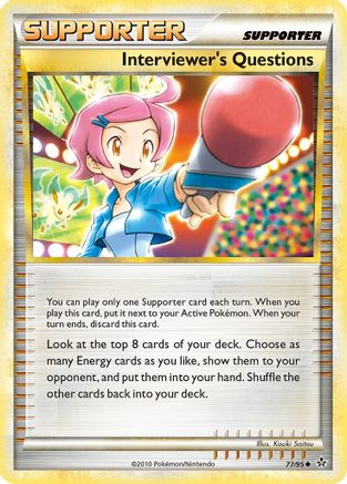 Interviewer's Questions (77/95) [HeartGold & SoulSilver: Unleashed] Reverse Holofoil