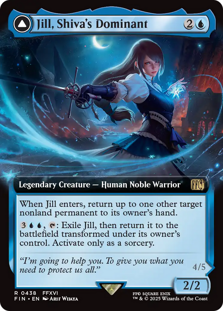 Jill, Shiva's Dominant // Shiva, Warden of Ice (Extended Art) [FINAL FANTASY] Foil